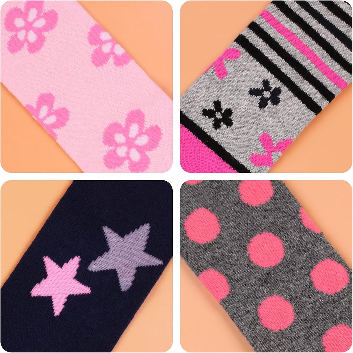 Set van 4 babypanty's voor babymeisjes, met stippen, strepen, ruitjes en vlindermotief, 2762
