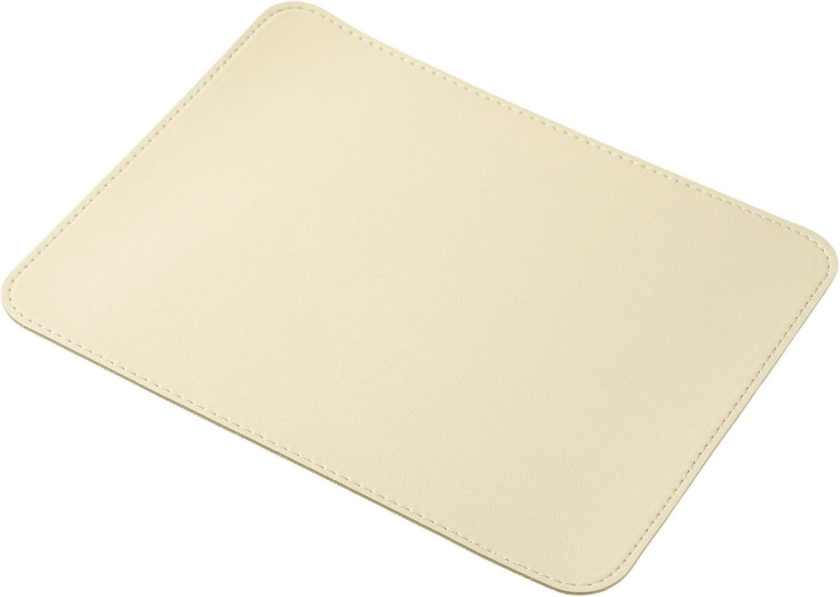 muismat waterdicht en antislip muismat rechthoek kantoor muismat voor thuiskantoor dagelijks gebruik beige 26,2 x 21,2 cm