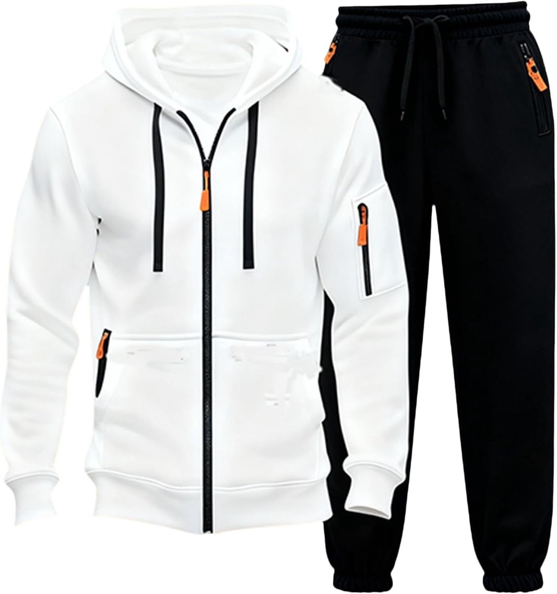Generisch Herren Jogging Anzug Trainingsanzug Sportanzug aus Baumwolle Sportanzug für Männer Trainingsanzug Laufanzug Gym Freizeitanzug Warm Tracksuit Atmungsaktiv Hausanzug