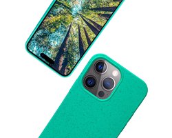 eplanita Eco Telefoonhoes, compatibel met iPhone 15 Pro, plantenvezel, valbescherming, duurzaam en duurzaam (voor iPhone 15 Pro, munt)