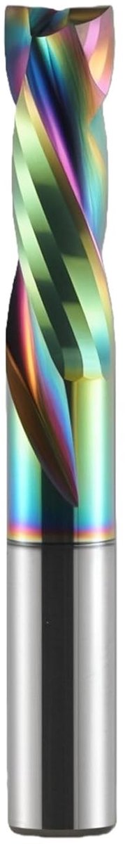 8mm Shank Frees, Compressiefrees voor CNC, DLC Gecoate Spiral Groef Cutter, 25mm Snijlengte, Geschikt voor Houtbewerking en Metaalbewerking