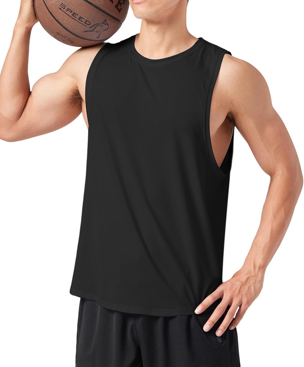 Katoenen hemdjes voor heren - Aansluitende tanktops voor workout, training of als laagjes - Zachte en elastische ondershirts