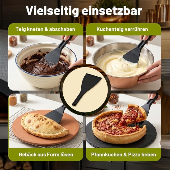 Deegspatel kunststof antiaanbaklaag 10cm, vaatwasmachinebestendig — afbeelding 3