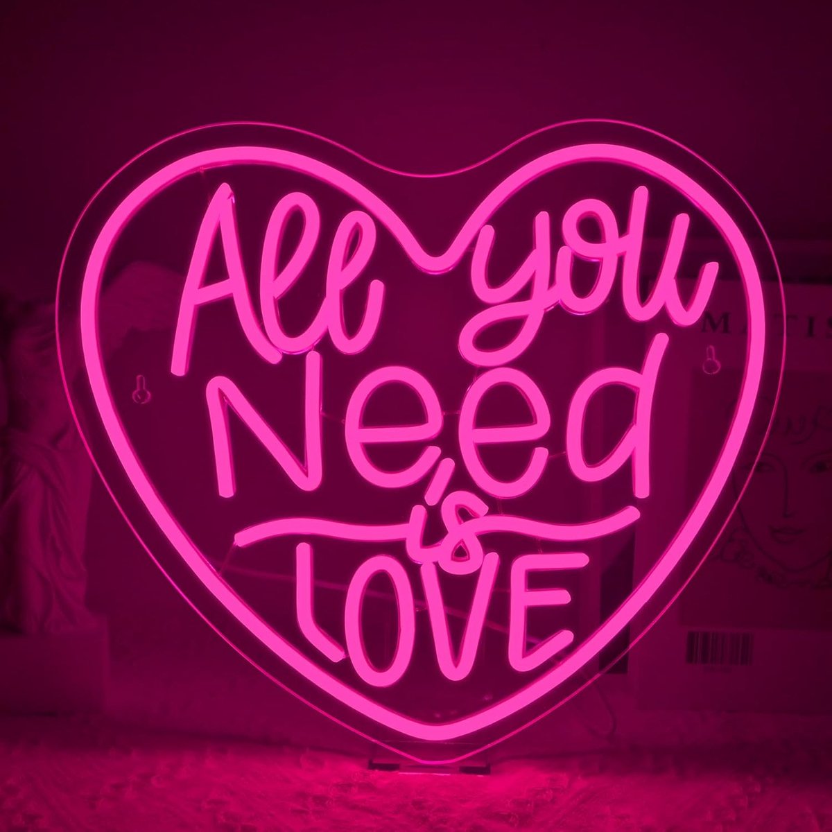 Wat je nodig hebt liefde neonbord, neonbord led-bord wandlamp reclame USB-voeding voor slaapkamer pub thuis bar kamer club feestverlichting raamdecoratie slaapkamer woonkamer bibliotheek