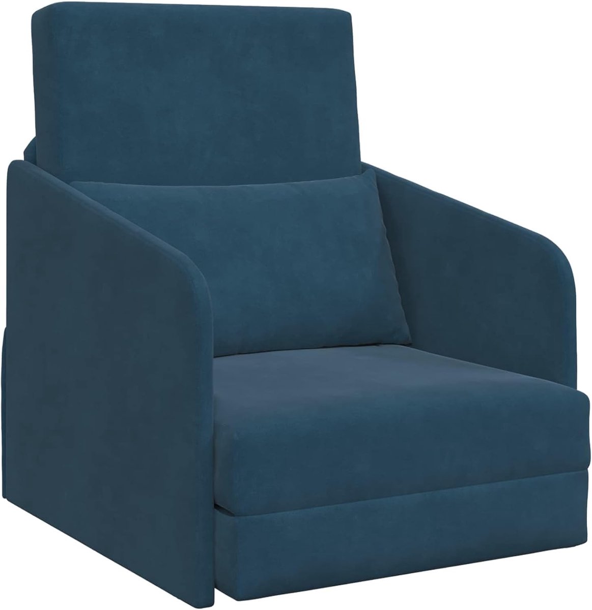 Vloerbed 2-in-1 blauw 65x80x83 cm Velvet, dagbed slaapbank slaapbank logeerbed voor woonkamer kantoor logeerkamer kleine ruimtes 4106647