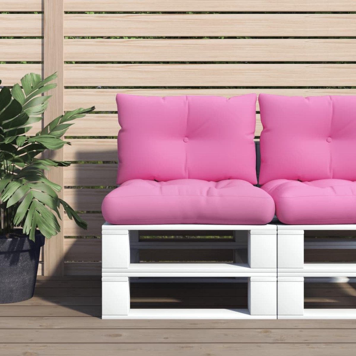 2 STK. Roze van Oxford stof met PP-holle vezelvulling, waterafstotend en ademend voor tuinmeubelen, zitkussens voor pallets, krukken en poefs