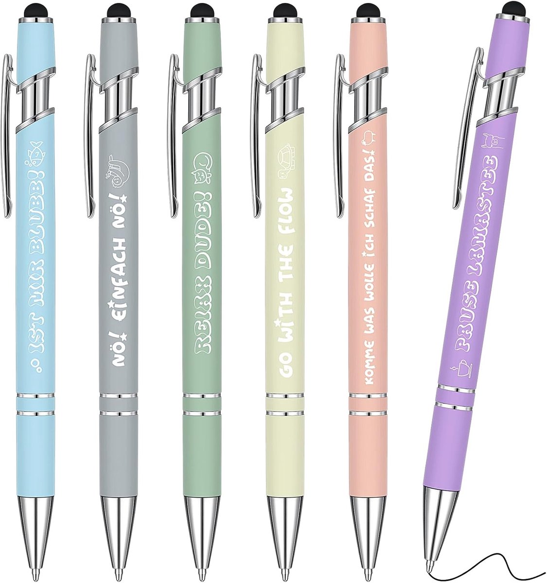 Balpennen lerarenpennen intrekbare balpen drukbalpen collega's anti-stress stylus metalen motivatie pen afscheidscadeau voor collega's Kerstmis