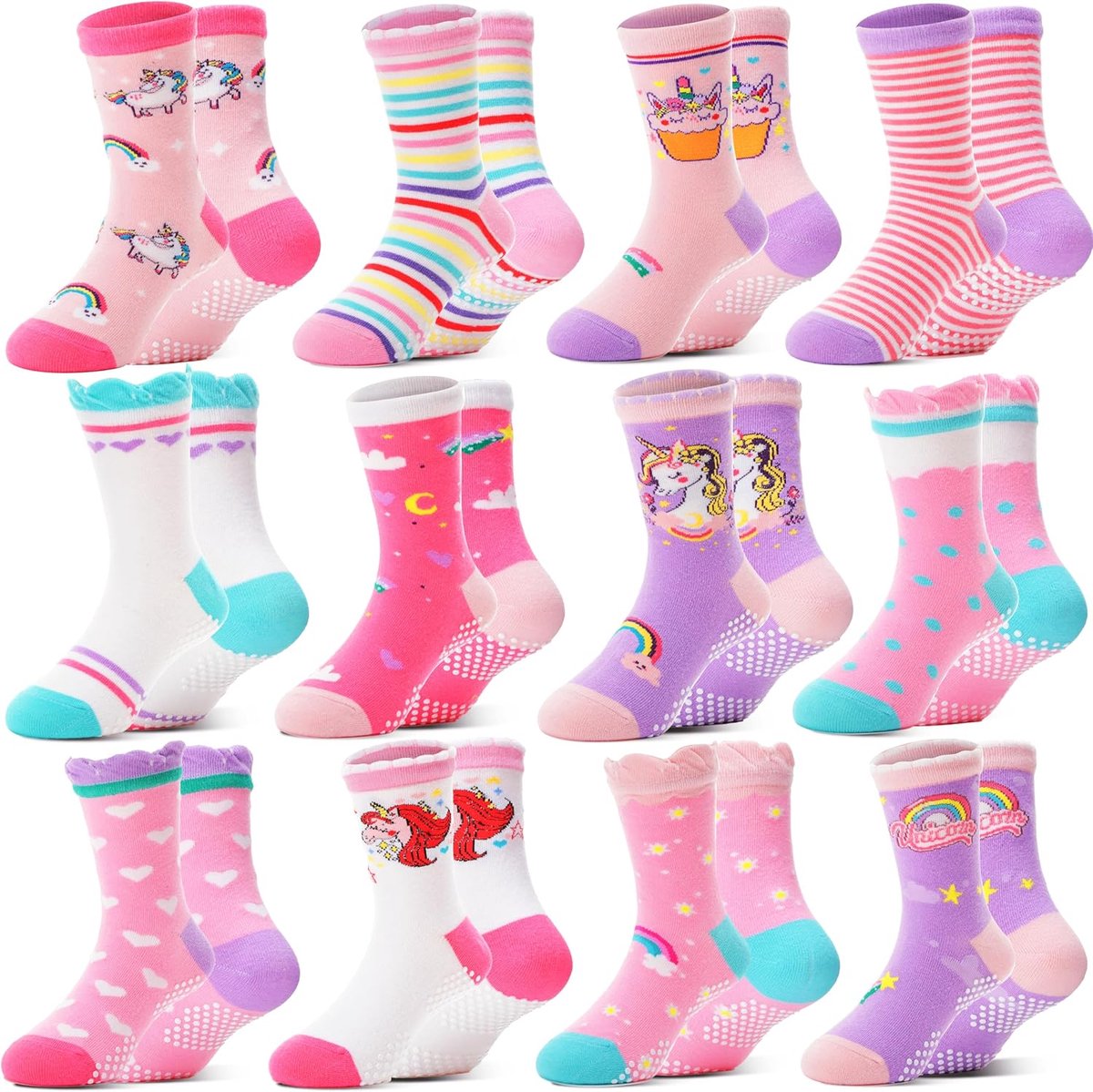 Sokken Kinderen Baby Meisjes Sokken Antislip Sokken Kinderen Anti Slip Katoen Grappige Sokken voor Kinderen Meisjes Peuter