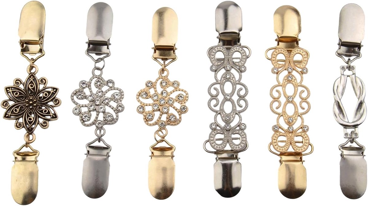 6 stuks cinch clip cardigan clip waist cincher clips vest clips