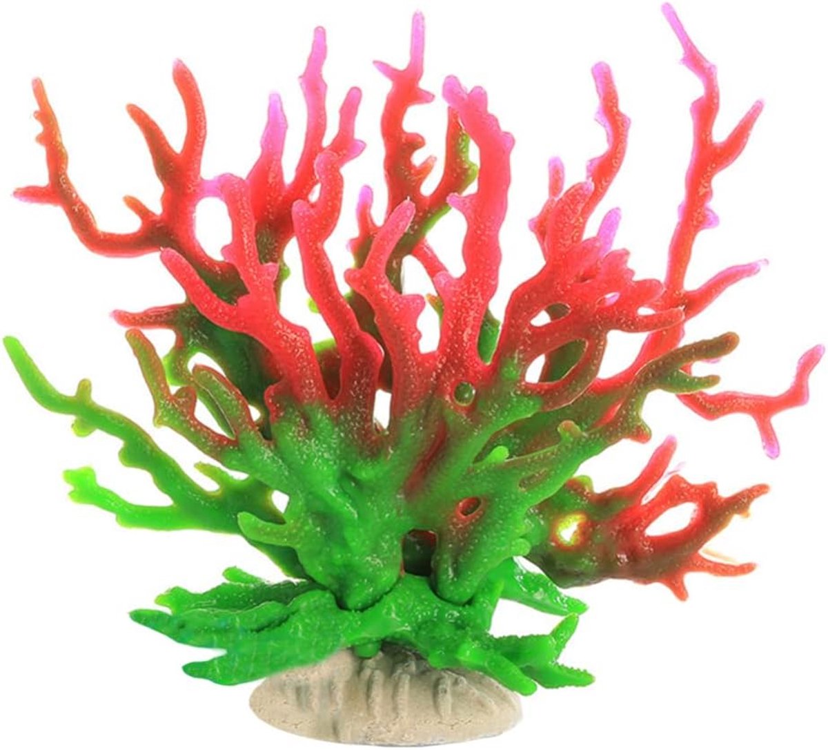 Aquarium Planten, Simulatie Siliconen Ornament Kunstmatige Koraal Zee Boom Aquarium Vissentank Landscaping Decoratie roze groen