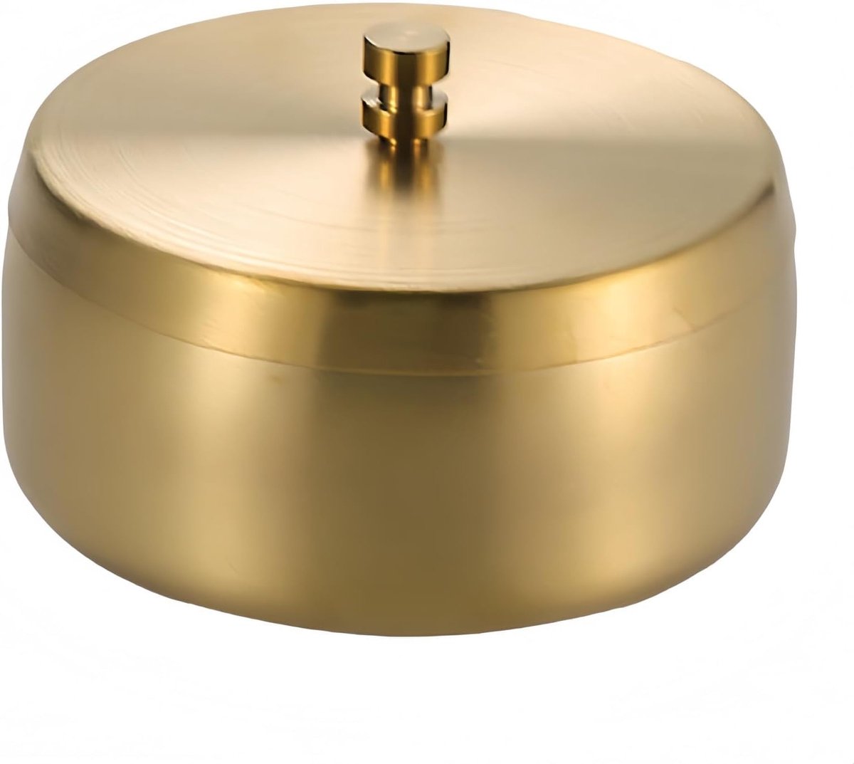 Asbak met deksel roestvrij staal - dicht sluitend, geurdicht - voor thuis, kantoor, restaurant, hotel - zilver/goud/zwart, middel/groot, 1/4/6 stuks (goud met deksel)