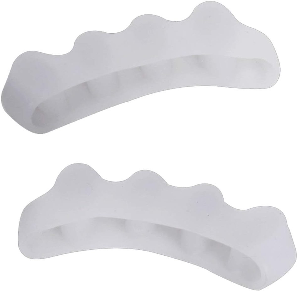 Corrector - Gel Toe Corrector 5-poriën zachte siliconen teenafscheider voor pijnverlichting, knobbels en teenvalgus (1 paar)