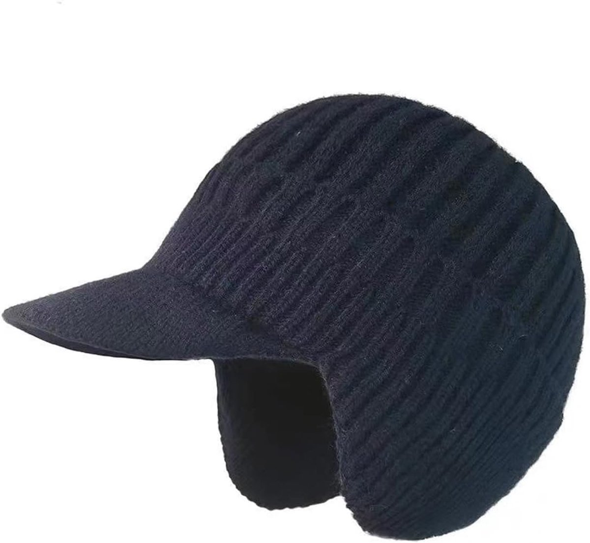 Wintermuts Met Oorwarmers Gebreide Muts Dikke Warme Voering Winddicht Koude Ski Bescherming Cadeau Voor Mannen En Vrouwen Om Naar Vriendinnen Te Sturen 1 Stuk Marineblauw
