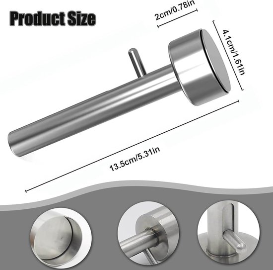 Portioneerder, professionele schep voor falafel, 4 cm, roestvrij staal, dikke Falafel-maker, schep van roestvrij staal, voor falafel/gehaktballen — afbeelding 2