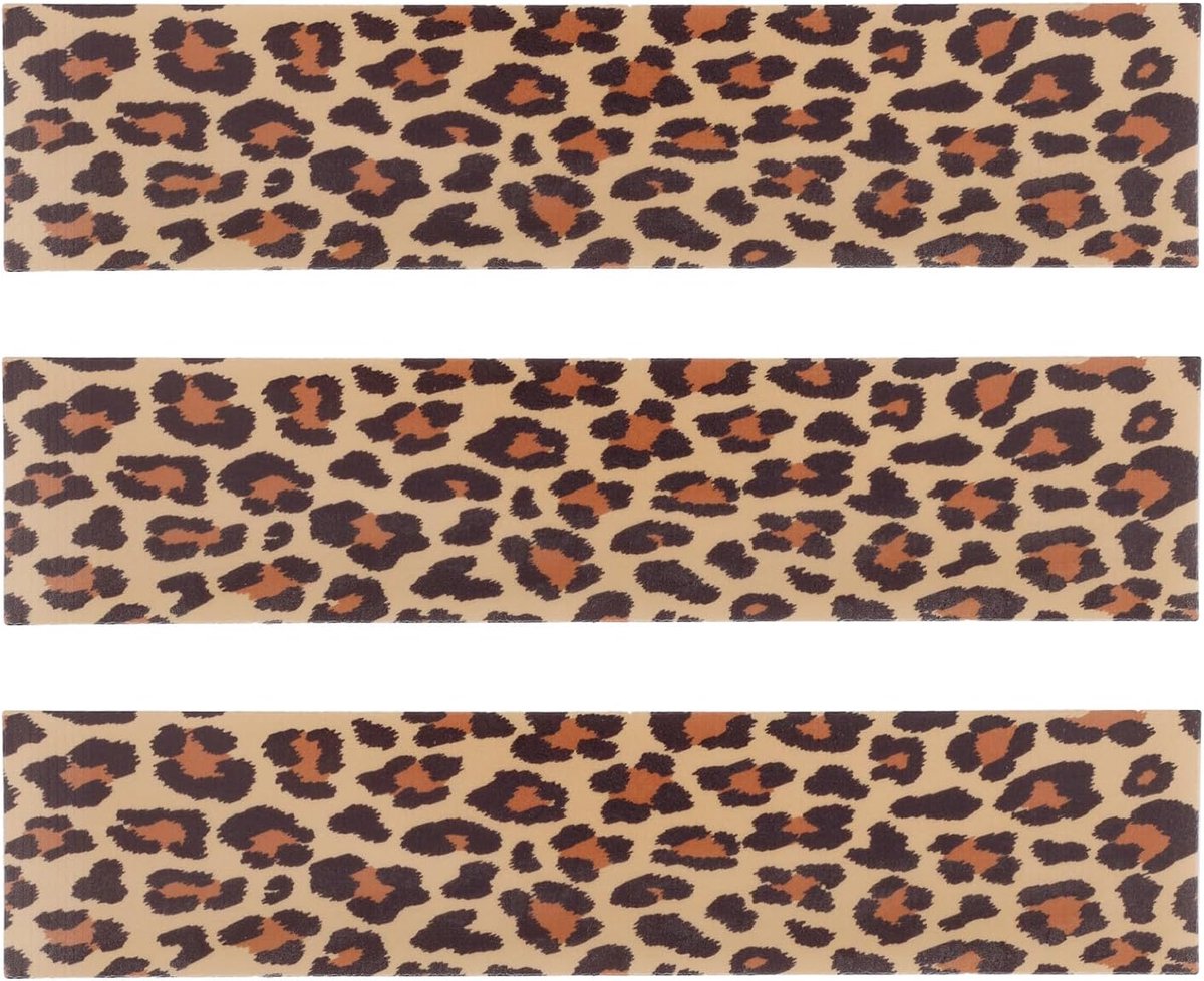 Eetbare Taarten Taartranden, 28x6,2cm Gemaakt van Kleefrijstpapier Luipaardprint Eetbare Taartrand voor Vrouwen Dierenthema Verjaardagsfeestartikelen