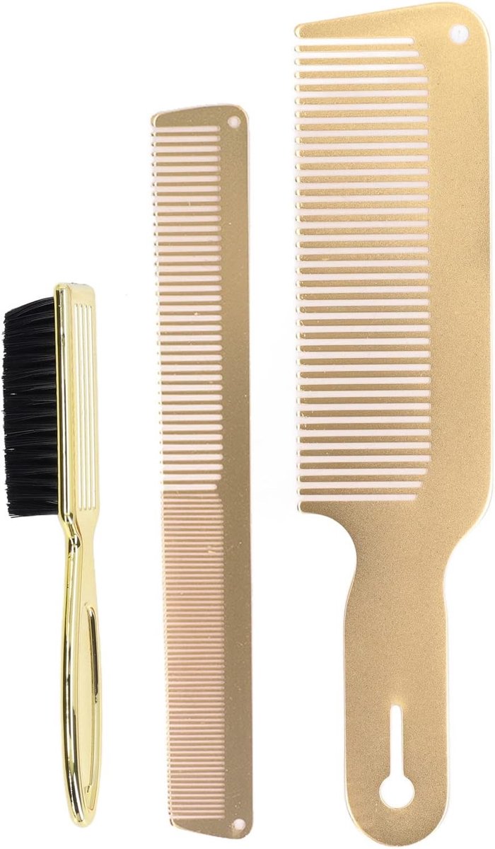 Beard kam set met 3 stijlkammen en borstel voor baardverzorging, geschikt voor lang en krullend haar van mannen