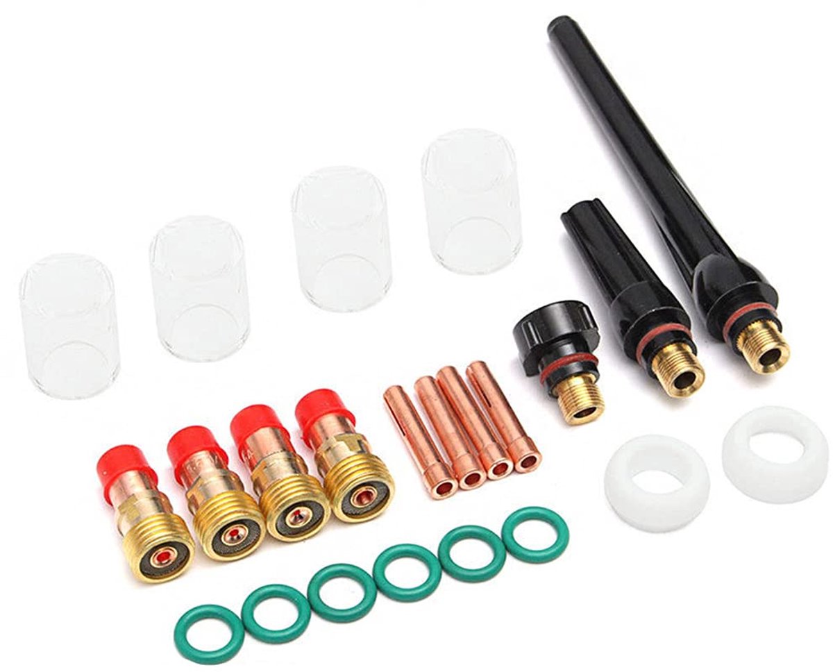23 STKS TIG Stubby Gas Lens 17GL332 #10 Cup en TIG Gas Lens Alumina Nozzle Kit Fit WP 17 18 26 TIG Lassen Torch