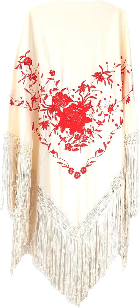 flamenco-sjaal, grote maat 200/130/25 cm