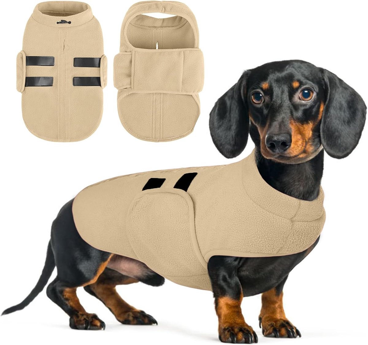 Fleece pullover hond warmte zachte hondentrui met linnen opening