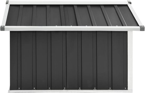 Schuur voor grasmaaiers, garage voor robots, grasmaaiers, afdekking voor robotmaaier, verzinkt staal, antraciet, 92 x 97 x 63 cm — afbeelding 3