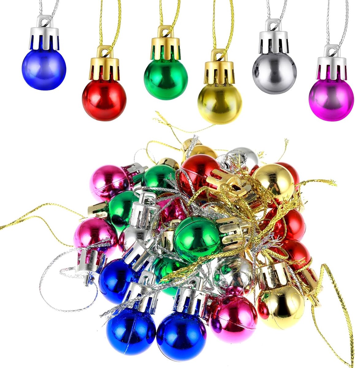 Kerstballen, kerstballen, kleine kerstboomballen