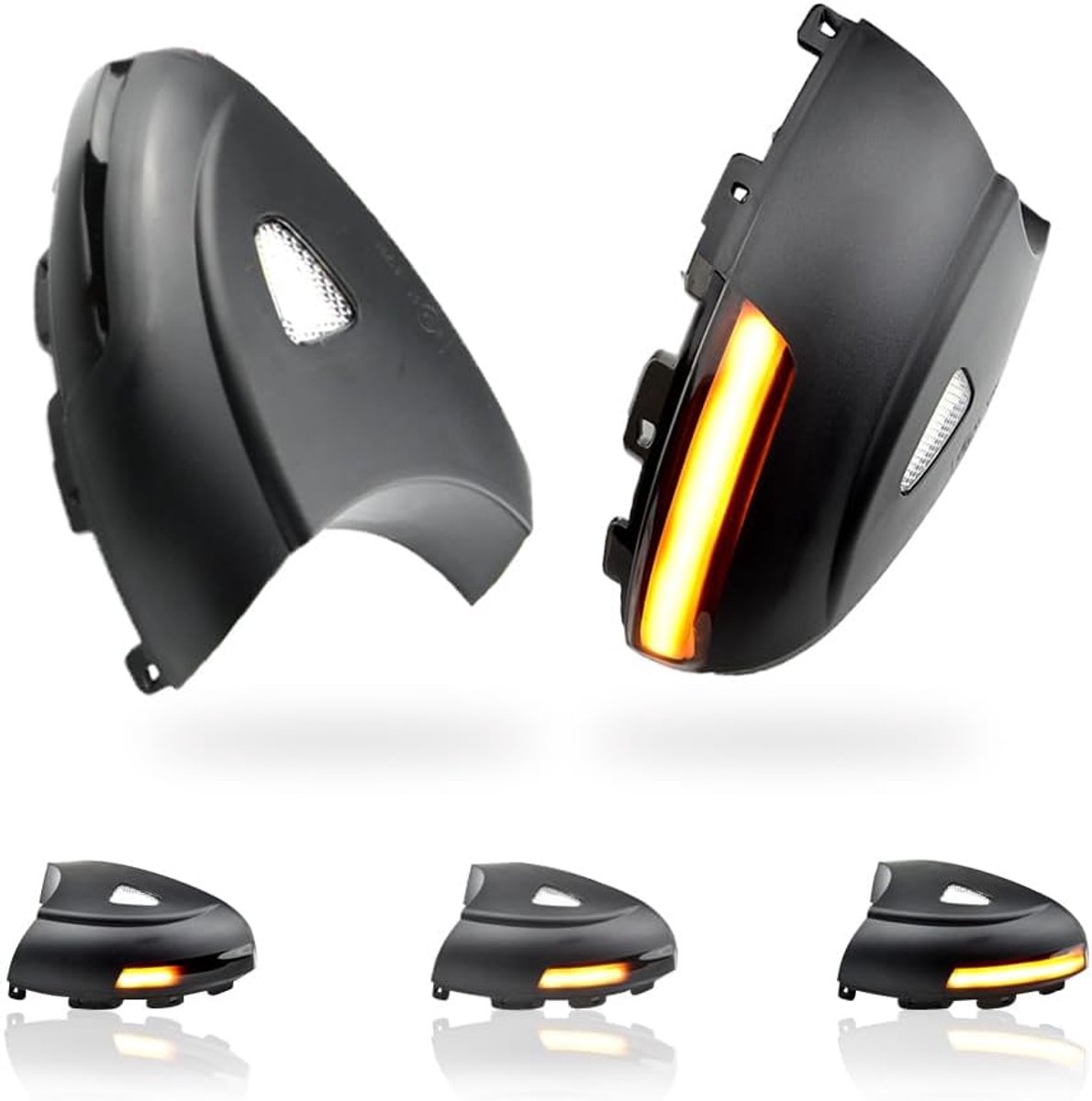 plassenlicht, dynamisch, LED, zijspiegel, sequentieel knipperlicht Compatibel met VW Ti-guan MK1 Sk-oda S-haran (Geel licht)