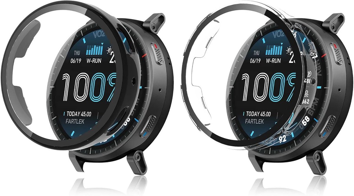 Siliconen Case voor Amazfit Active Max voor hoesje, hoogwaardige siliconen premium kristalheldere, anti-kras zachte TPU beschermer transparante hoes