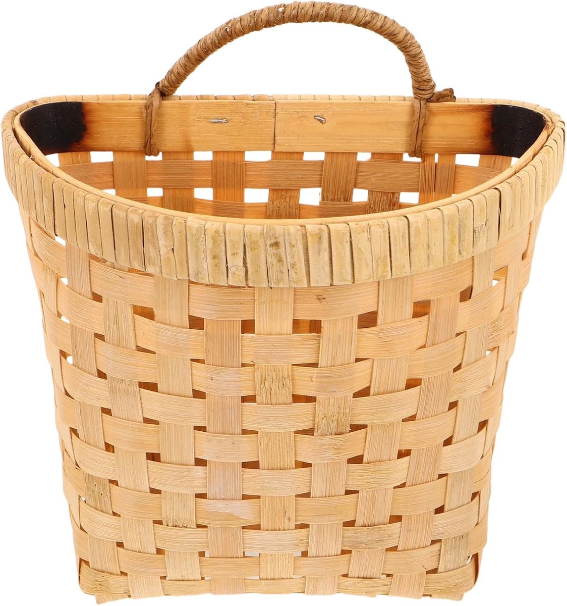 Hangmand van bamboe - handgemaakte geweven opbergmand - decoratieve plantenbak, bloempotstandaard - voor huis, tuin, bruiloft, muurdecoratie