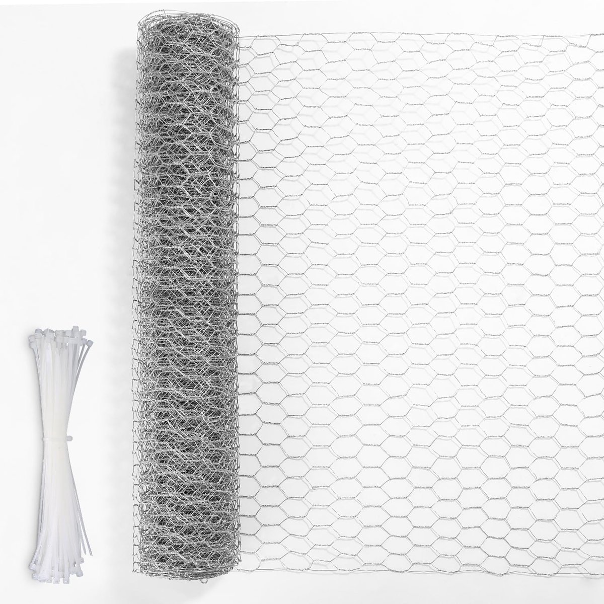 0,4 x 10 m, konijnengaas, zeshoekig draadgaas, kippengaas, gegalvaniseerd, draadgaas, fijnmazig voor tuinen, ambachten, bloemen, draadgaas, volièregaas en woondecoratie
