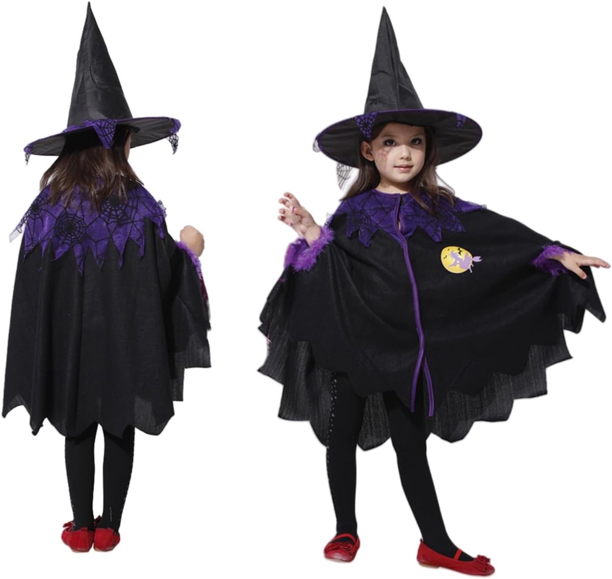 Halloween-kostuum voor meisjes, heksenkostuum voor meisjes, heksenkostuum, Halloween, kinderen, meisjes, Halloween-kostuum, kinderen, paars