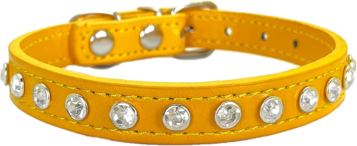 Hondenhalsband met Diamanti voor Katten Kleine Honden - Goud - XS