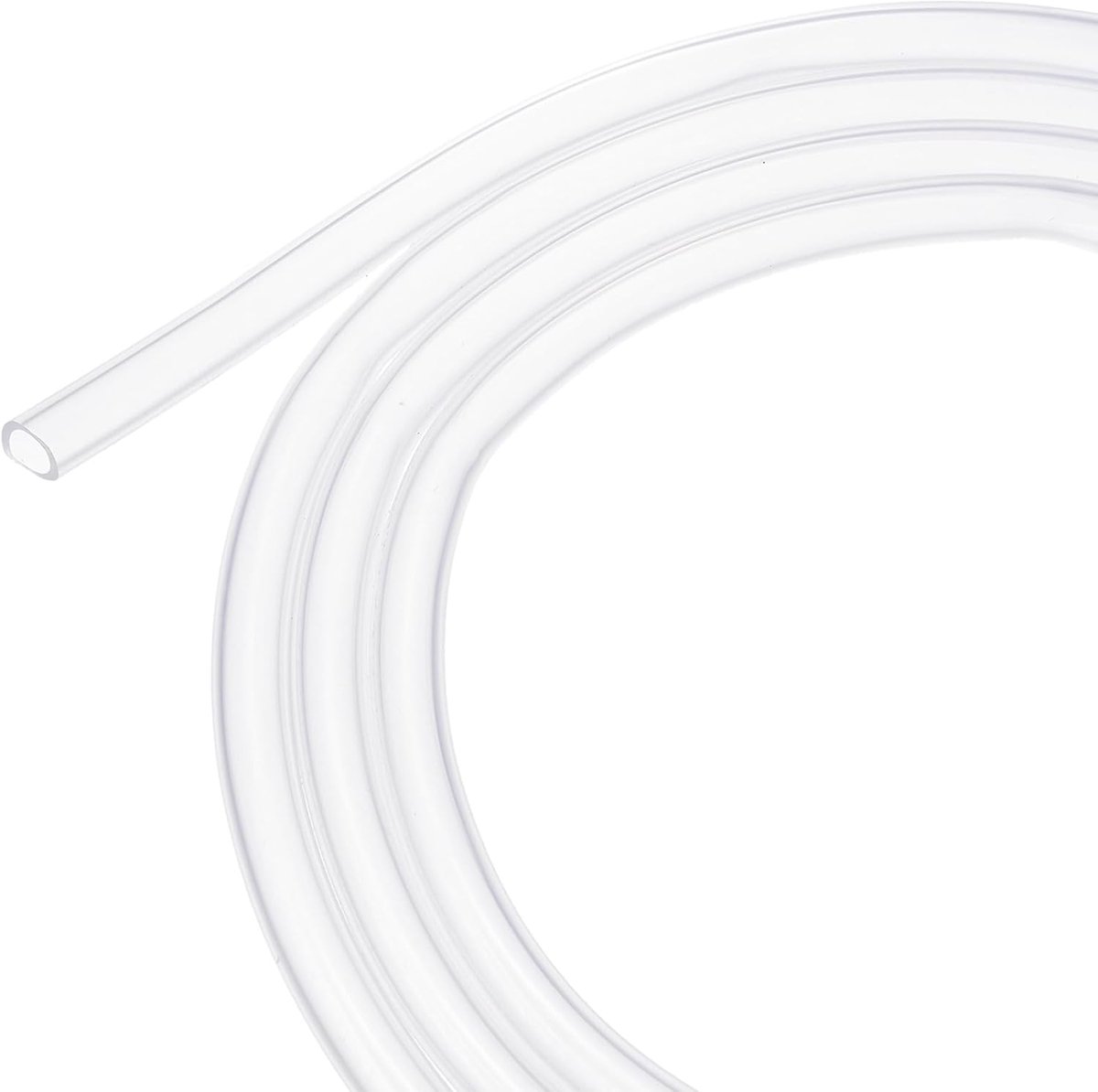 Siliconen buis, 9/32" (7 mm) ID x 3/8" (10 mm) OD flexibele siliconen rubberen buis, 2 M hoge temperatuur waterluchtslangpijp voor pomp/vloeistofoverdracht, brouwen/aquaponics [helder]