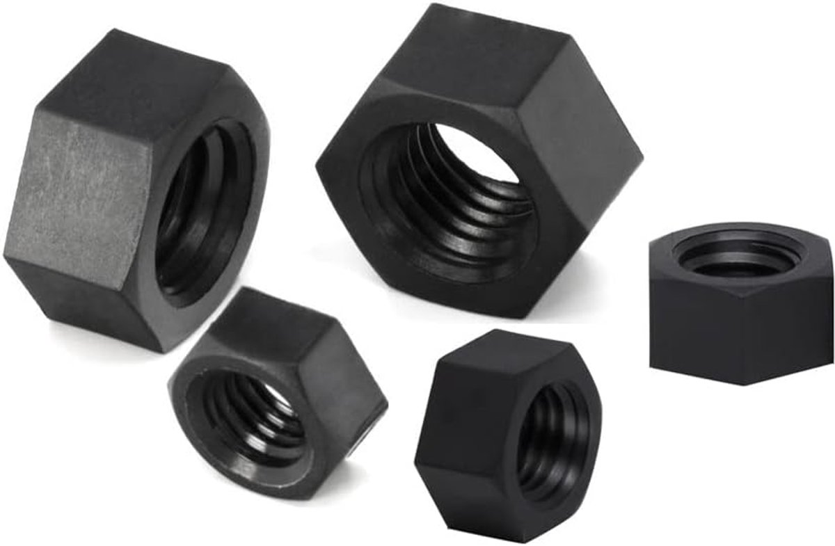 Zeskant Moer, Zwart Nylon Zeskant Moeren M10 (20 stuks)