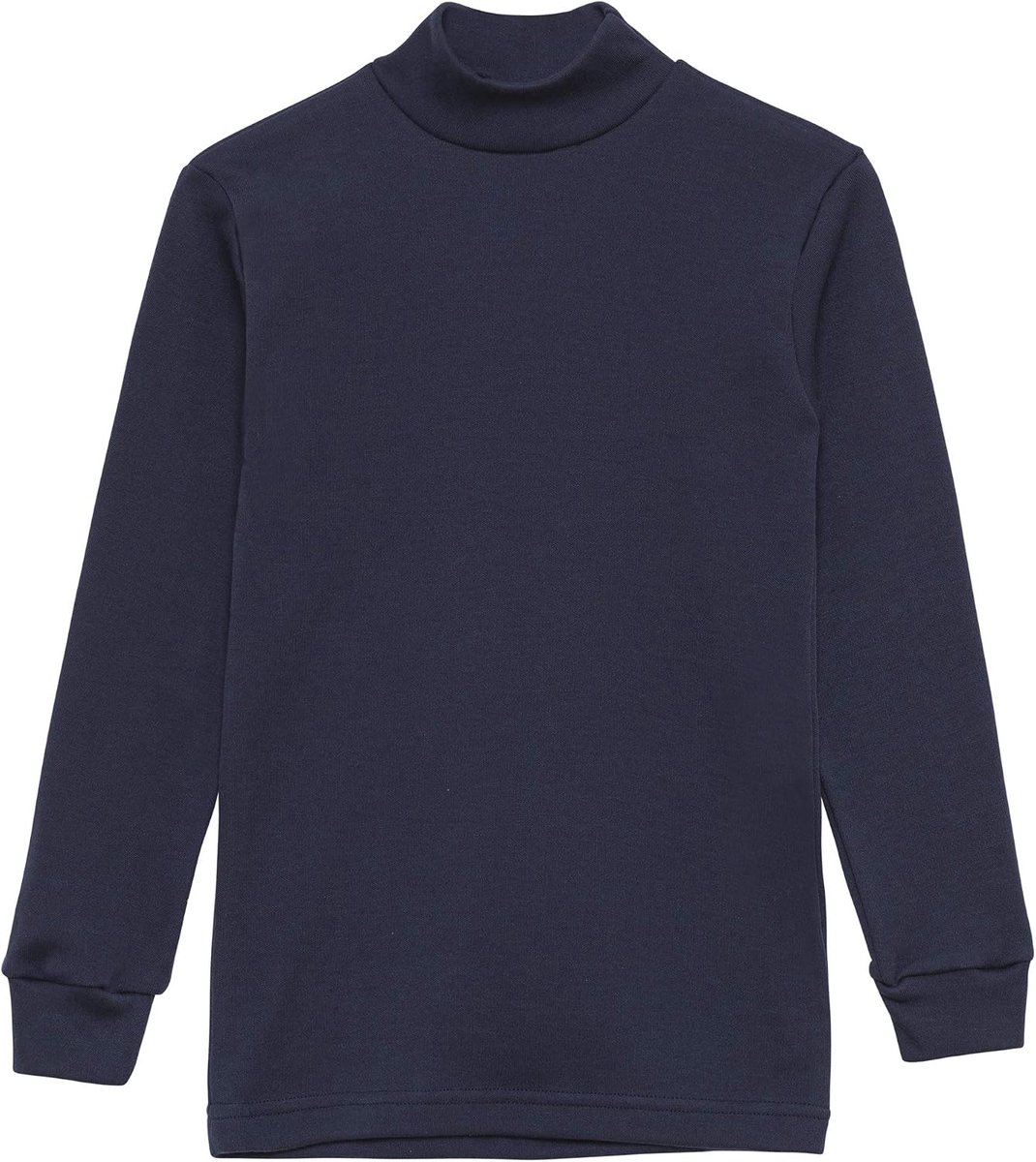 Thermisch T-shirt voor Kinderen – Zacht, Ademend, Halve Hoge Kraag, Lange Mouwen, Effen Kleur