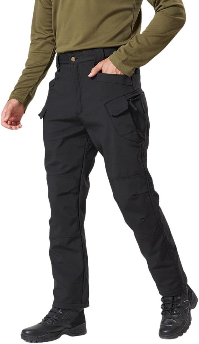 Wandelbroek voor heren, waterdichte softshellbroek, warme outdoorbroek, warme skibroek, winddichte thermobroek, winter, trekkingbroek, wandelen, kamperen, klimmen