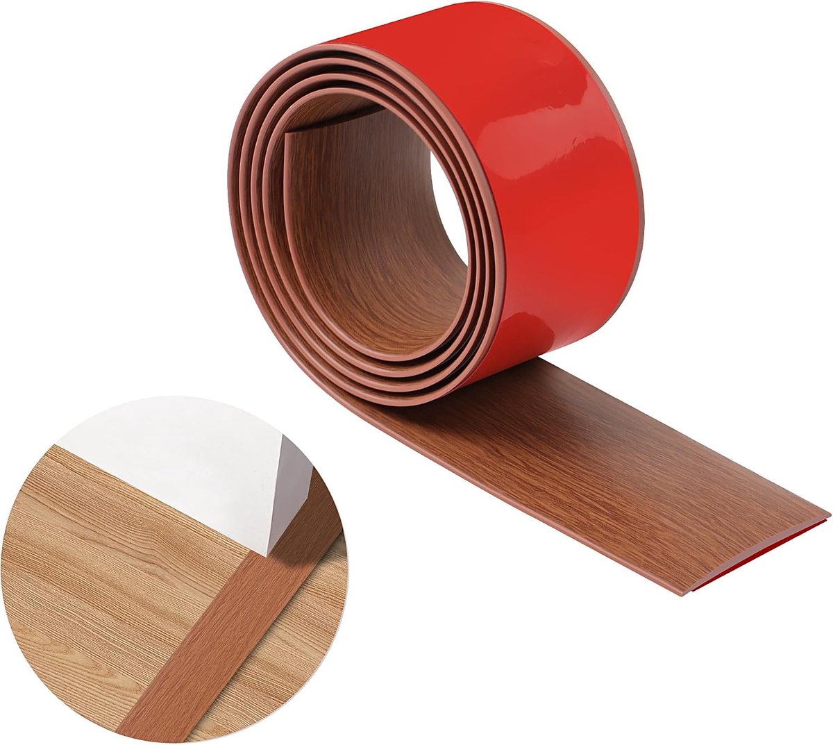100 cm x 5 cm vloerovergangsstrips, PVC zelfklevende drempelstrips voor deuropeningen, waterdicht en slijtvast, tapijtdeurstrips, geschikt voor randen van deuren, ramen, vloeren