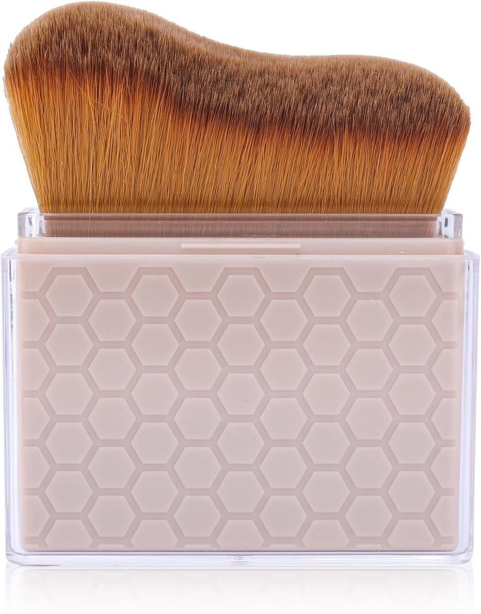 Verstelbare Zelfbruiningskwast met Deksel, Ideale Applicator voor Zelfbruiner, Make-up en Zonnebrandcrème voor Lichaam en Gezicht