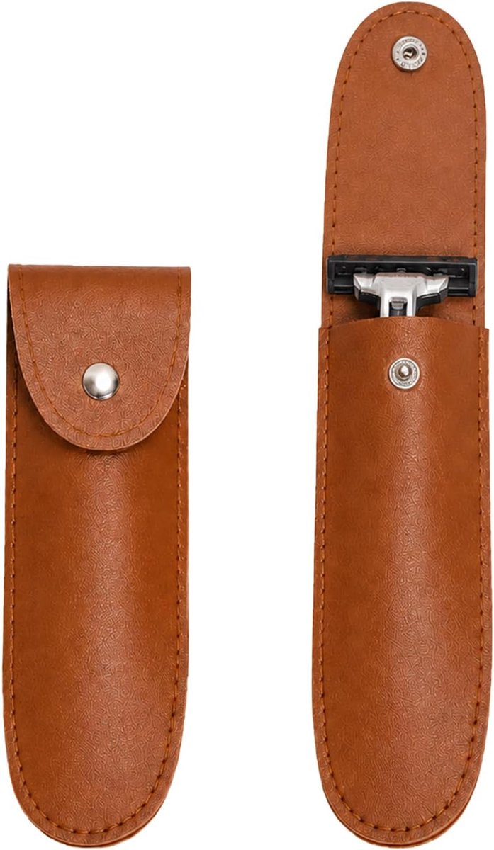 Hoes voor scheermesjes en scheermesjes, etui voor elektrisch en handscheermesjes, zachte voering, krasbestendig, voor reizen, kamperen, sportschool, compatibel met Gillette, Wilkinson