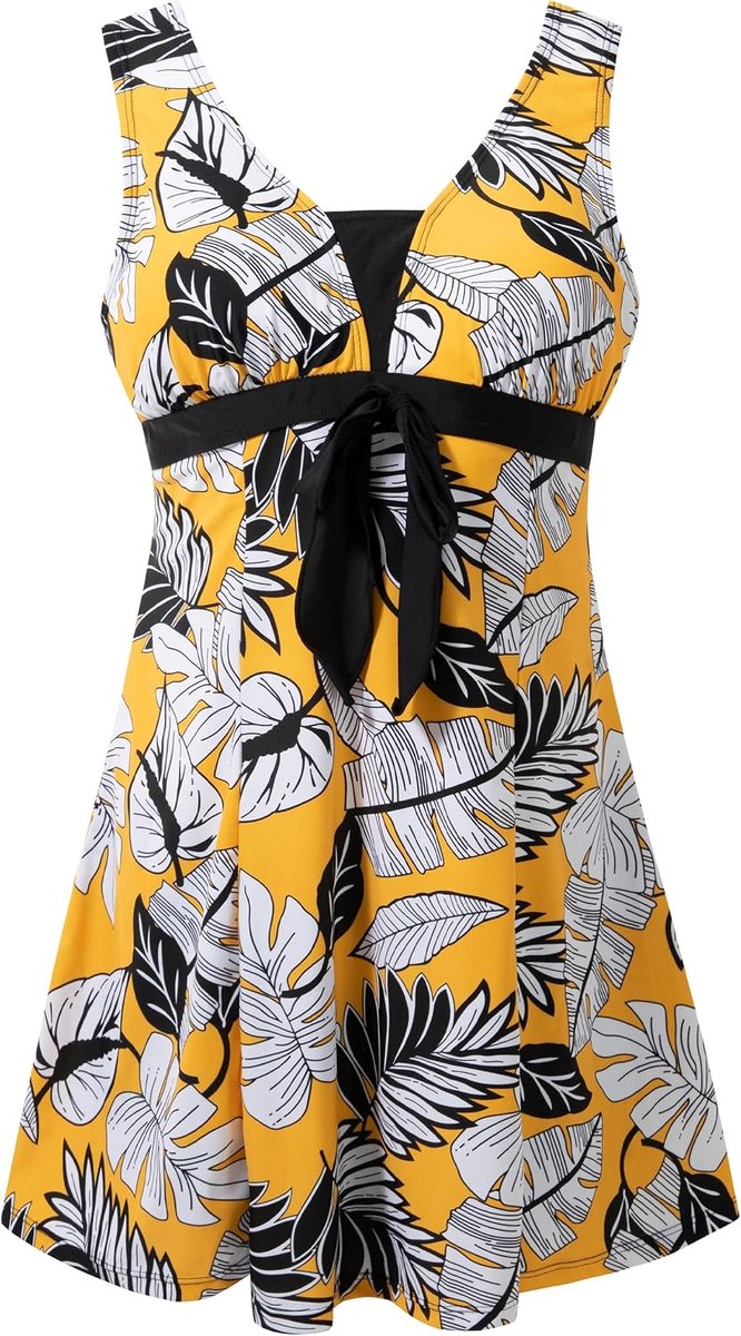 Dames Eendelig Badmode met Shorts Elegant Effen Badmode Een Stuk Figuurvormende Tankini Plus Size Badmode
