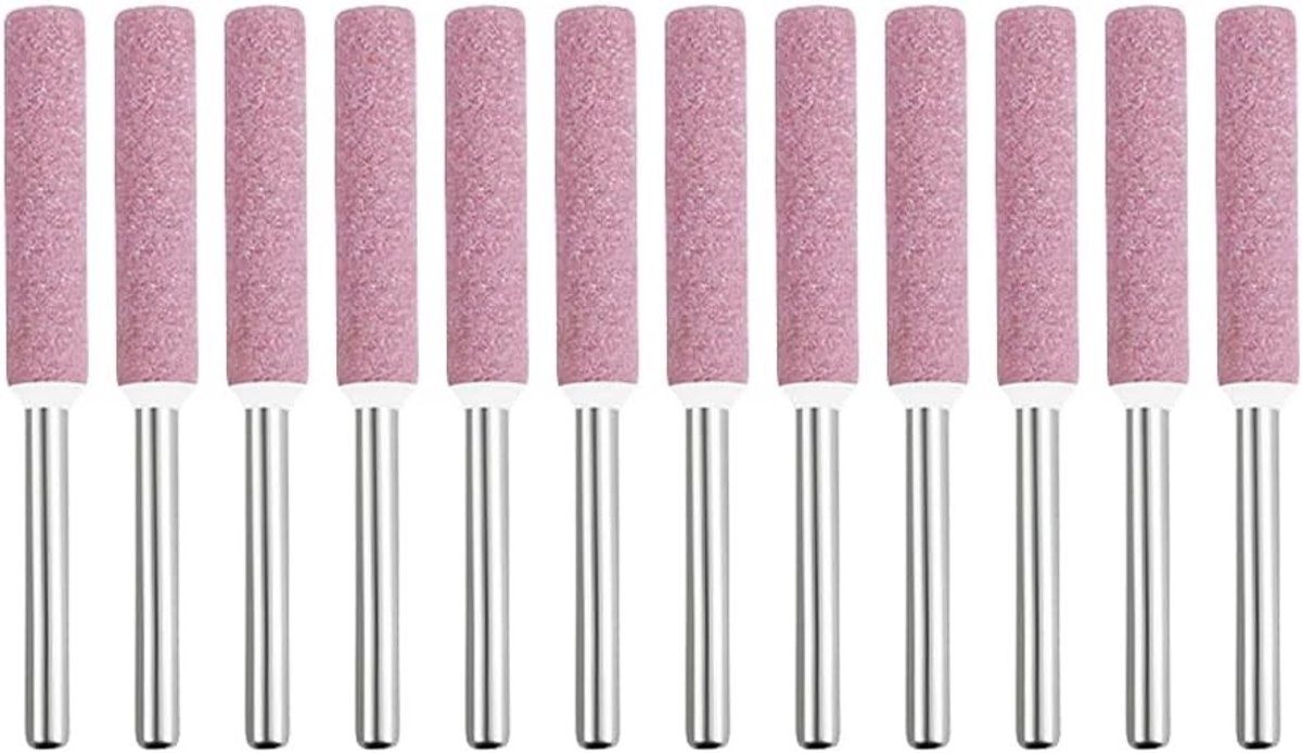 12-delige set slijpstenen voor kettingzaag, slijpen en polijsten van metalen gereedschappen, 4.8mm