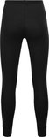 Zwarte thermische broek voor kinderen met elastische boorden aan de enkels.