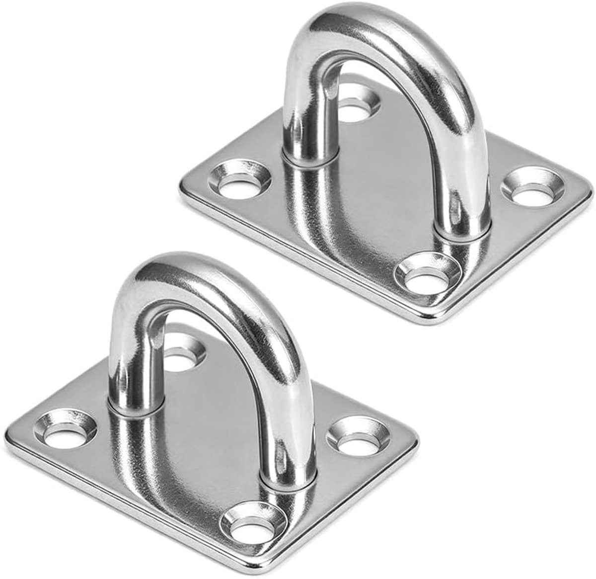 2 plafondhaken M6 roestvrij staal U om op te hangen (zilver)
