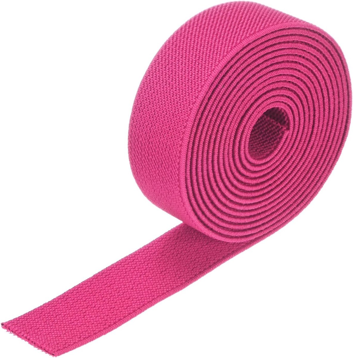 Elastische banden om te naaien, 1 inch 2 meter rol van hoge elasticiteit gebreide elastische spoel, elastisch voor naaien tailleband/pruiken/broeken/ambachten doe-het-zelf elastisch lint