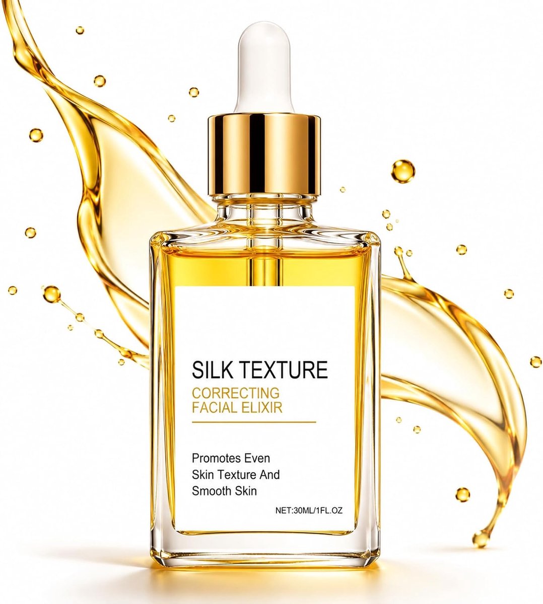 Silk Body Oil, geurende lichaamsolie en badolie met hyaluronzuur en vitamine E, hydraterende huidverzorgingsolie voor gezicht en lichaam, lichte niet-vette textuur, voor alle huidtypes