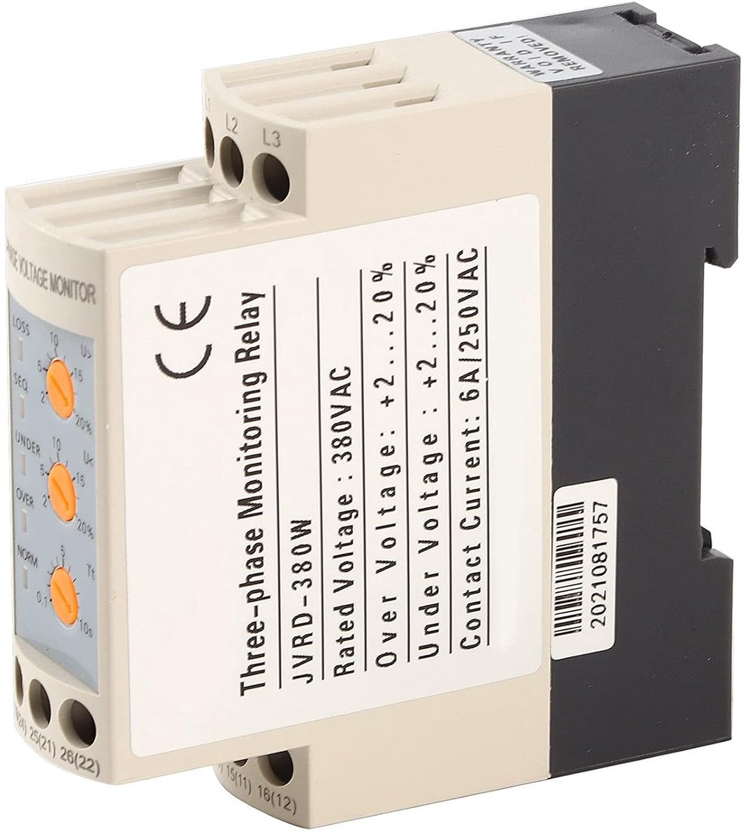Tegen Overspanning, 3-fase Beveiliging Tegen Overspanning Verstelbaar Monitorrelais JVRD‑380W 380V Spanning, Overspanningsbeveiligingen voor Computers