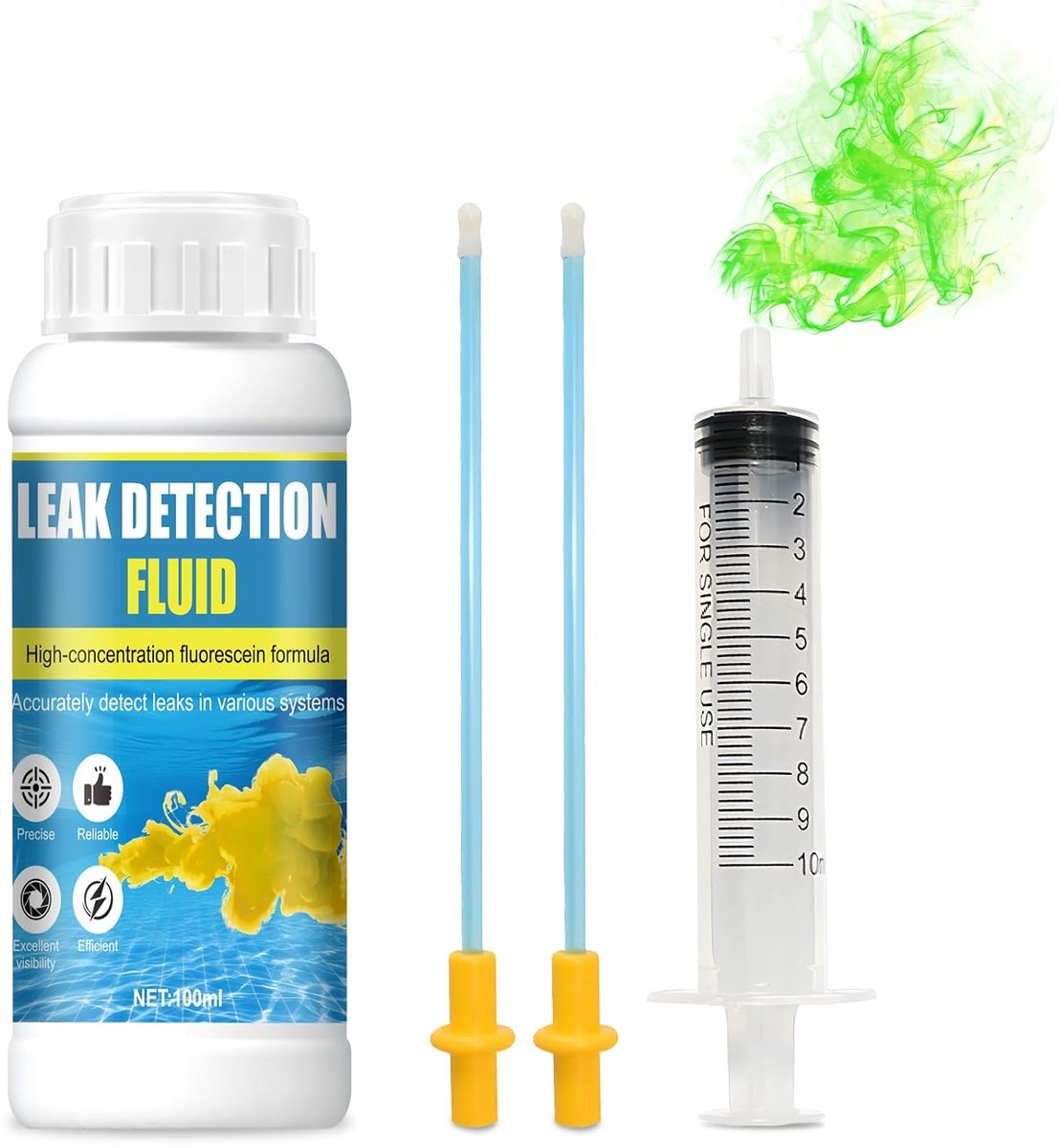 lekzoeker, waterkleurmiddel voor het detecteren van