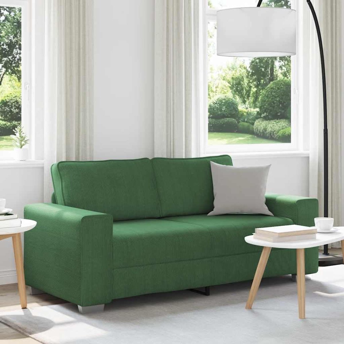 Donkergroen, 180 x 77 x 82 cm, corduroy, bekledingsstof, corduroy, voor woonkamer, slaapkamer, werkkamer