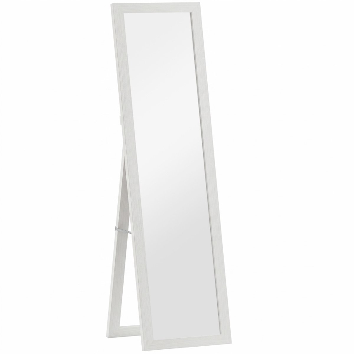 ZYLARO Passpiegels - Staande Spiegel Met Standaard - Vrijstaande Wandspiegel - 37 x 157 cm - Wit