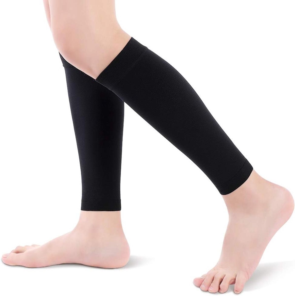 voetloze compressiekousen voor mannen en vrouwen, 20-30 mmHg Kuitcompressiemouw voor shin splint, spatader, oedeem