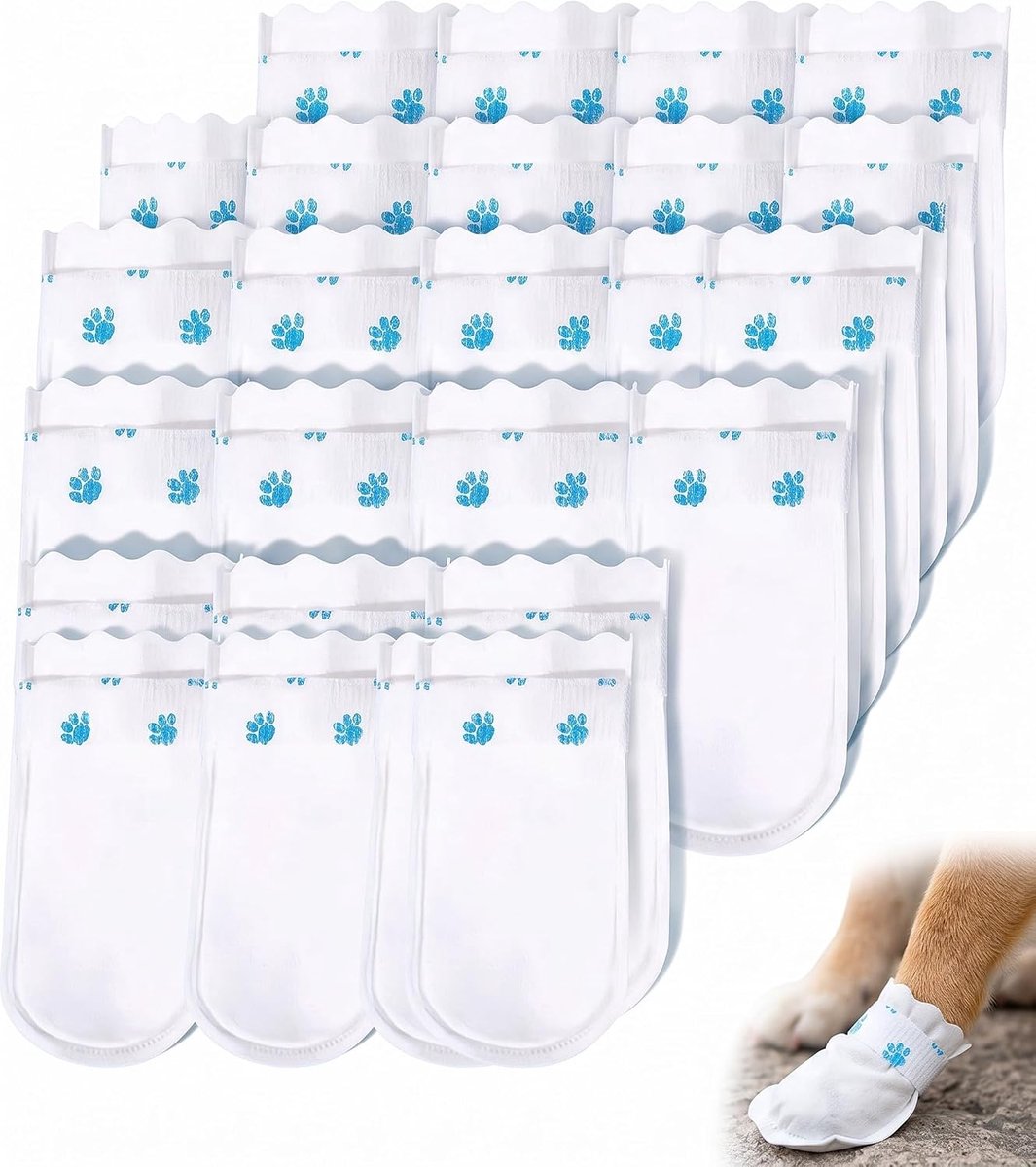 Schoenen voor honden, waterdicht en antislip, pootbescherming met lijm, voor wandelingen in modder of regen, houdt het huis schoon
